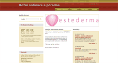 Desktop Screenshot of estederma.cz